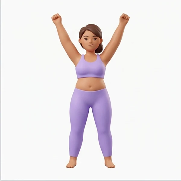 Ilustração de corpo feminino, tipo 2