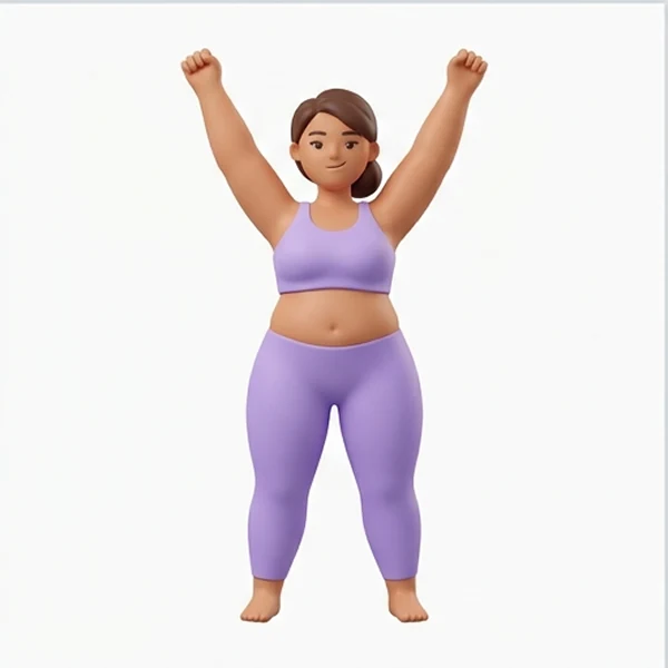 Ilustração de corpo feminino, tipo 3
