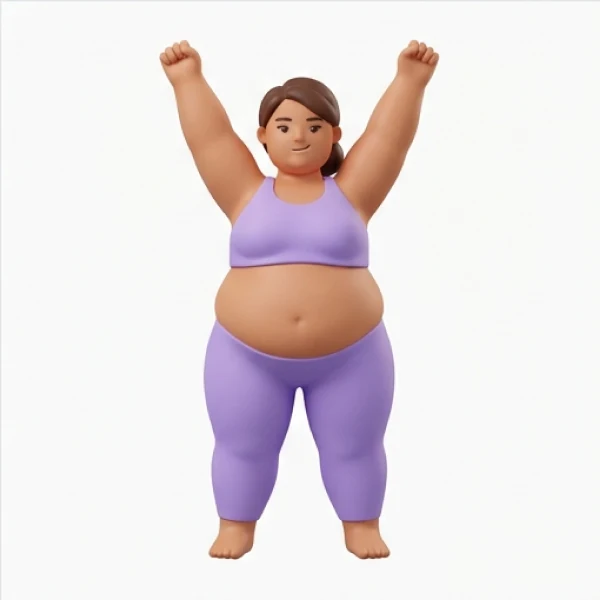 Ilustração de corpo feminino, tipo 4