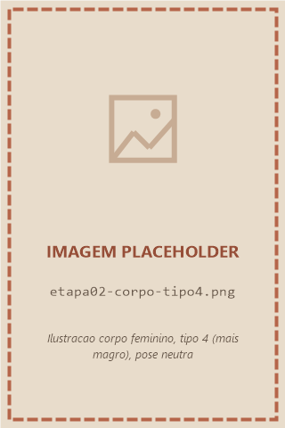 Placeholder: ilustração de corpo feminino, tipo 4